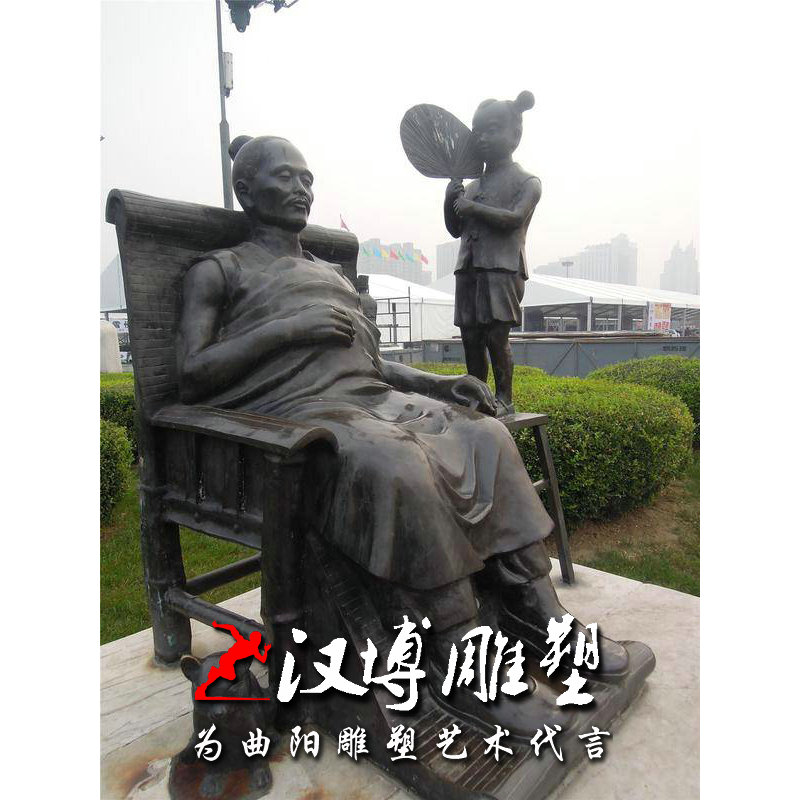 古代孝文化童趣主题玻璃钢人物孔融让梨民俗雕塑小品景观园林公园