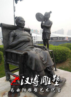 古代孝文化童趣主题玻璃钢人物孔融让梨民俗雕塑小品景观园林公园