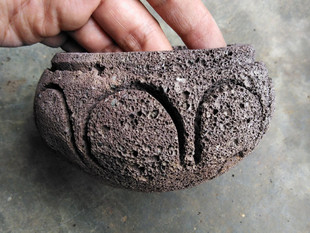 火山石花盆火山岩花盆石头花盆多肉花盆mini型菖蒲复古盆2个包邮