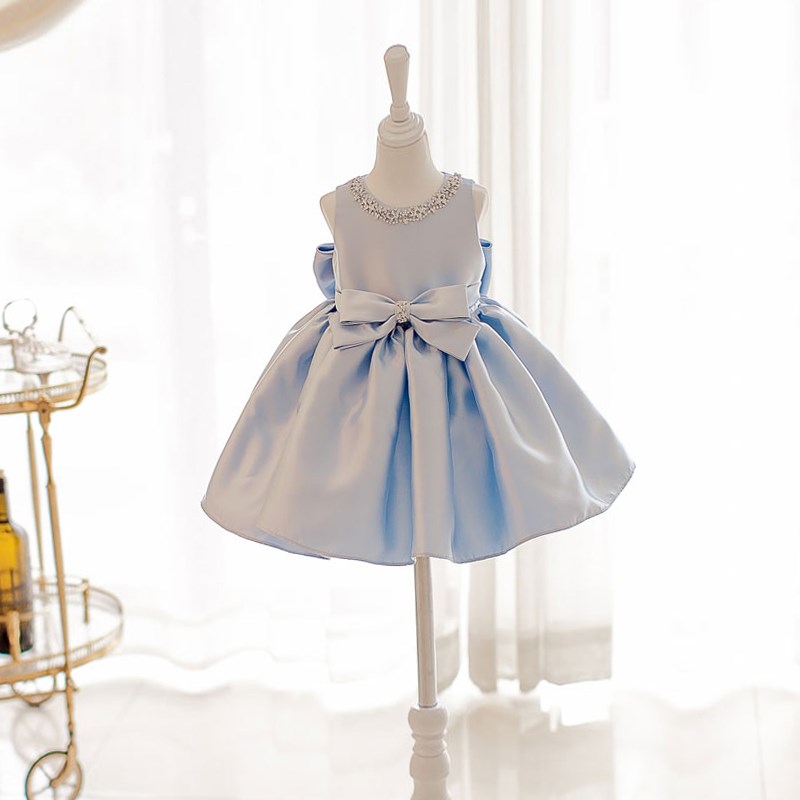 女童公主裙洋气蓬蓬纱小花童礼服婚礼女宝宝周岁钢琴演奏模特走秀