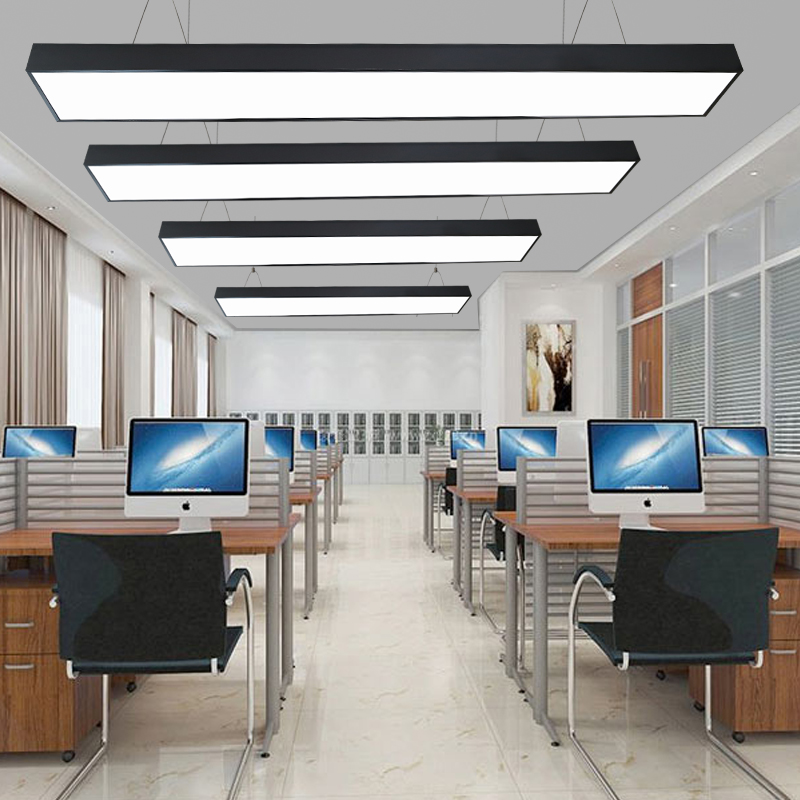 led长条灯日光灯全套办公室吊灯长方形吸顶灯书房会议照明灯具