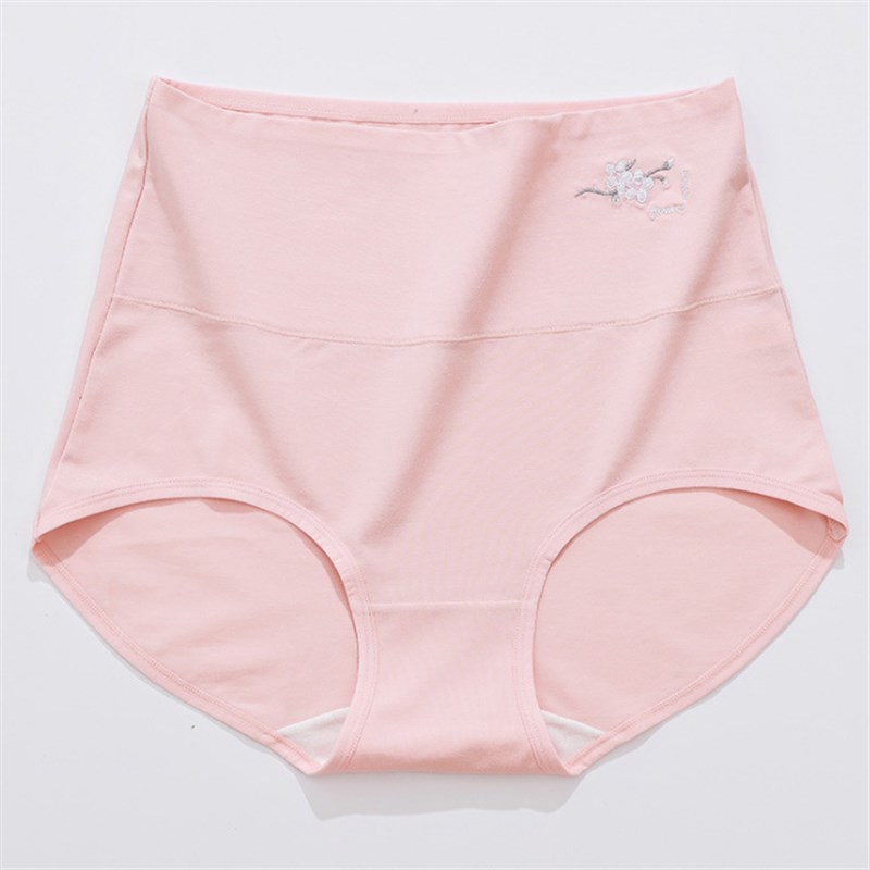 女士内裤性感大码纯棉质面料本命年大红高腰收腹无痕柔软三角裤