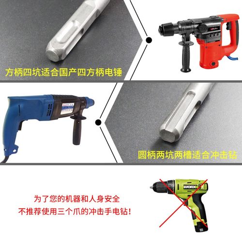 方大王方柄四坑非标植筋7/9/11/12.5/13/15/16.5-200电锤加长钻头