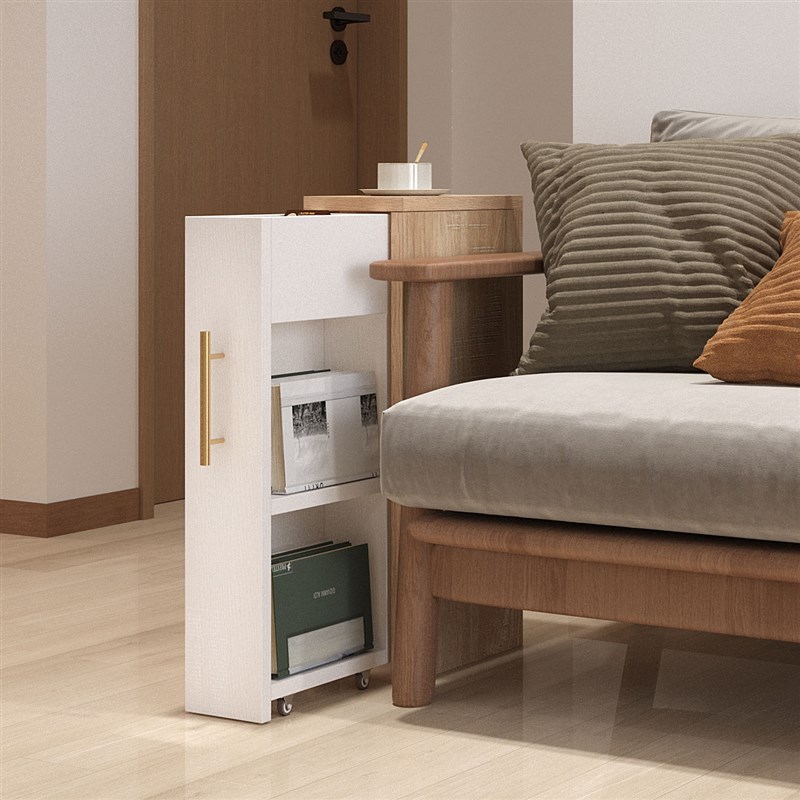 超窄仅15cm夹缝柜墙边收纳柜小窄柜床头柜饭厅客厅边几移动矮书柜