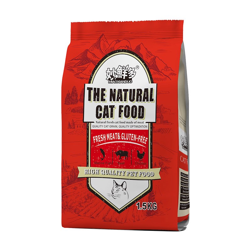 妙鲜多全价冻干生骨肉低温烘焙猫粮3斤装 幼猫成猫增肥发腮无谷