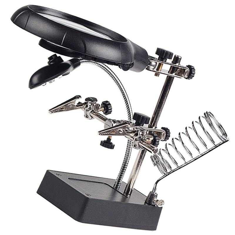 高倍手机维修放大镜1000倍60倍40倍100高清台式台灯工作台带led灯