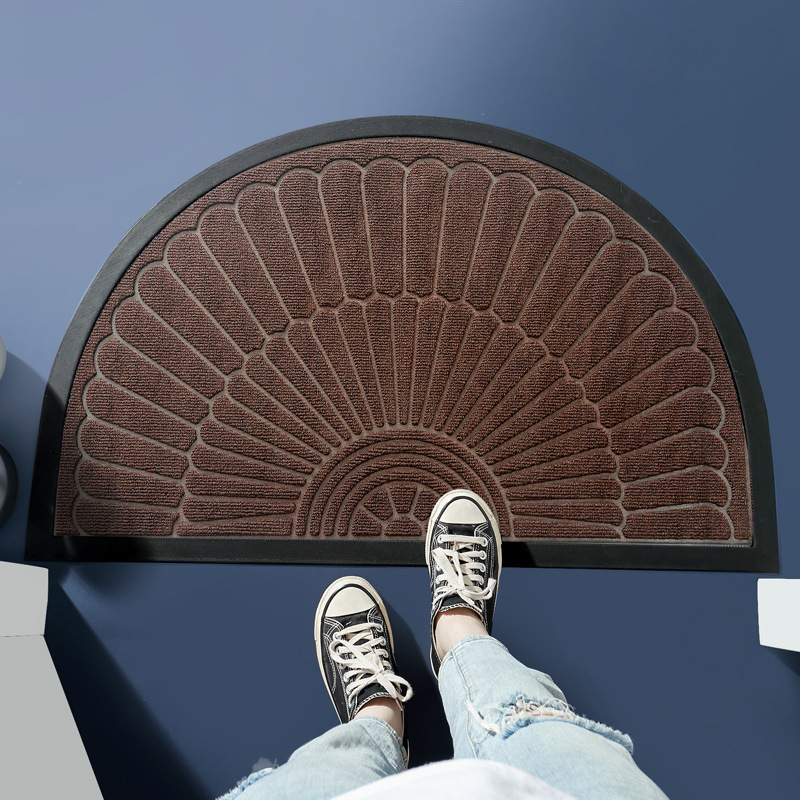 欧式家用大门外进门口半圆橡胶地垫商用防滑地毯入户门垫蹭土脚垫