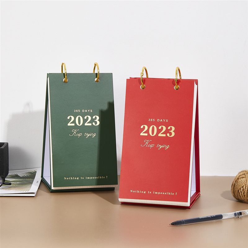 2022年台历2023年一周一页加厚简约日历创意翻页年历本记事本定制