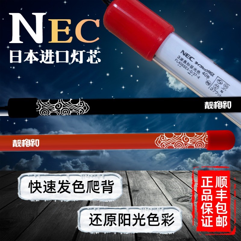 靓相和NEC龙鱼专用鱼缸灯管金红龙增艳发色观赏烤色6700K防潜水灯
