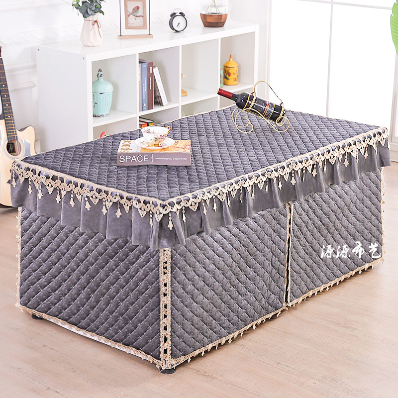 新款加厚电炉罩烤火桌罩取暖夹棉茶几罩长方形家用电暖炉套12片款