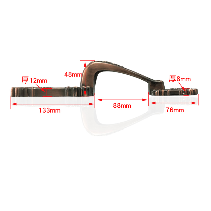 家用通用型老式防盗门锁拉手外装门复古把手古铜色大门锁具小配件