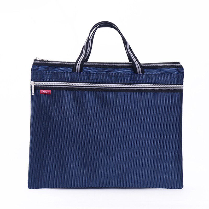 德仕高横款手提文件袋 黑色蓝色帆布文件包D3101打横款 简洁便宜