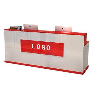 前台收银台简约现代烟酒柜台小型商用便利店办公吧台桌服装店超市