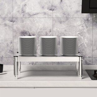 不锈钢迷你置物架厨房p台面单层支架垫高增高微波炉小型整理货架