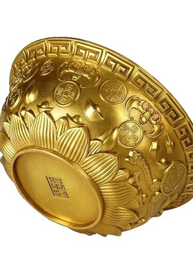 全铜聚宝盆家居摆件客厅装饰工艺品摆设开业礼品中式送礼