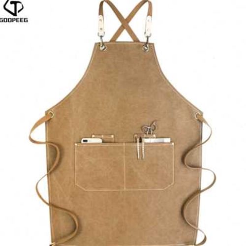 定做围裙咖啡师美发发型师工作服围裙餐厅花艺师手工围腰logo定制