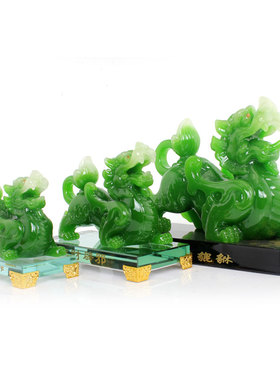 仿玉貔貅摆件一对家居招财聚财皮丘客厅摆设酒柜开业礼品开张送礼