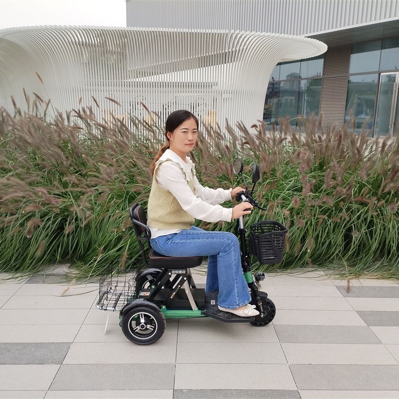 电动三轮车小型家用折y叠三轮车单人轻便锂电代步车
