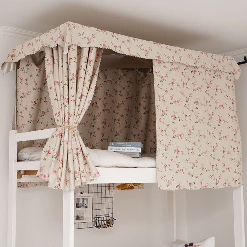 加厚学生宿舍寝室床帘上铺物理强遮光布下铺女简约窗帘床幔帘子男