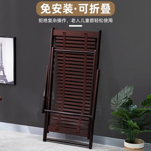 躺椅折叠午休可坐可躺靠竹睡椅子结实耐用老人懒人阳台办公室