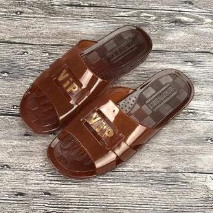 男夏季 居家塑料新款 凉拖防脚臭家用塑胶夏季 男士 防滑老式 牛筋拖鞋