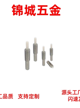不锈钢尼龙销定位伸缩销ZAP08超重载型 弹簧柱塞 顶料销PJXK3 4 5