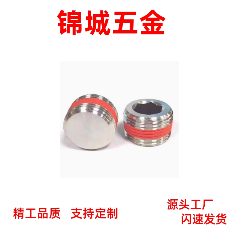 不锈钢带密封涂层型锥型沉头螺塞堵头 MSWTSK  1 2 3 4 6 8 TAN02