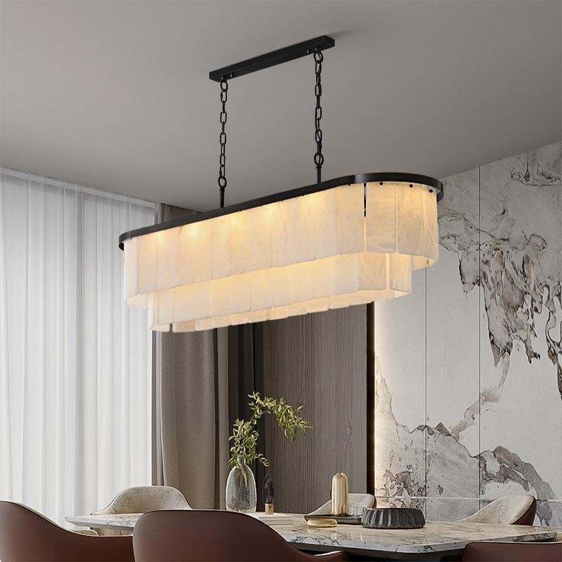 全铜云石吊灯后现代简约轻奢设计师客厅餐厅卧室样板间别墅酒店灯