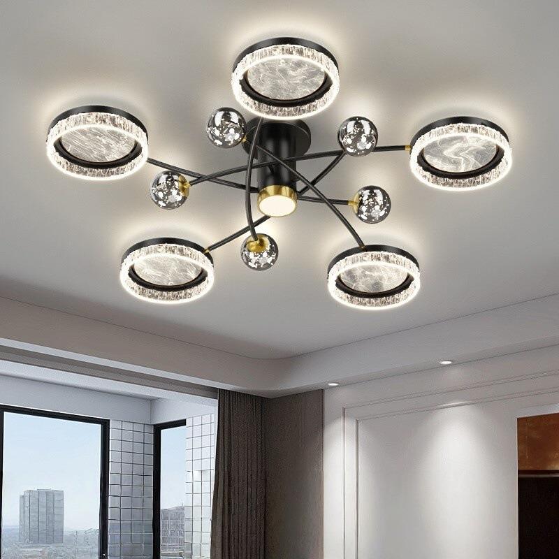 客厅吸顶灯意式极简轻奢感2025新款设计师款全屋灯具套餐组合