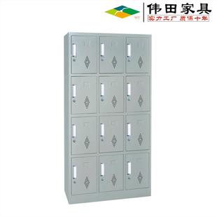 热销储物柜钢制带锁收纳柜员工储物存包柜加厚铁皮更衣柜厂家