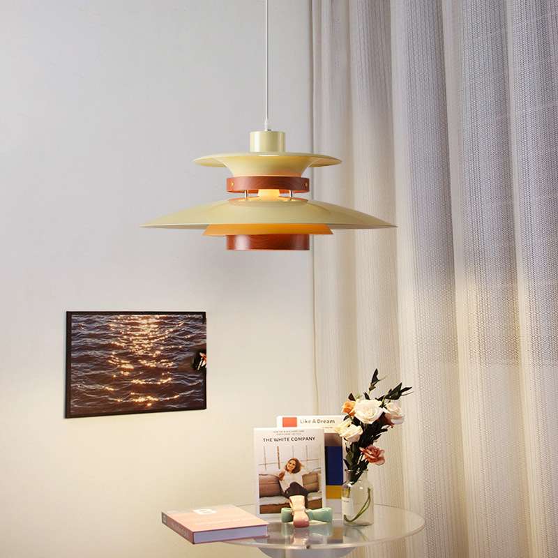 餐厅吊灯中古日式餐桌灯丹麦PH5吧台灯具卧室灯奶油风餐厅灯F117