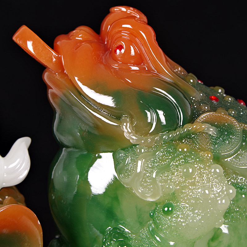 热销金蟾摆件招财聚财貔貅大号玉白菜工艺品店铺装饰开业礼品开店