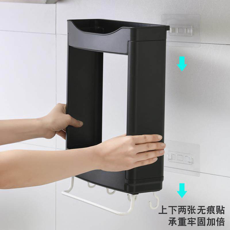 热销双层厨房调料壁挂置物架墙壁挂架调料瓶收纳架免打孔调味品塑
