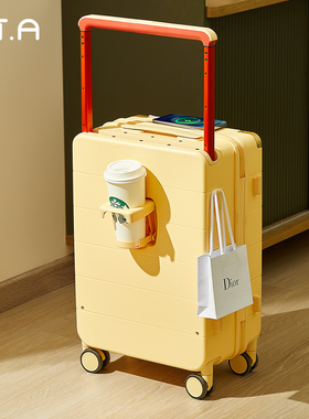 直销OTA多功能行李箱宽拉杆女18寸小型2023新款登机轻便旅行箱子