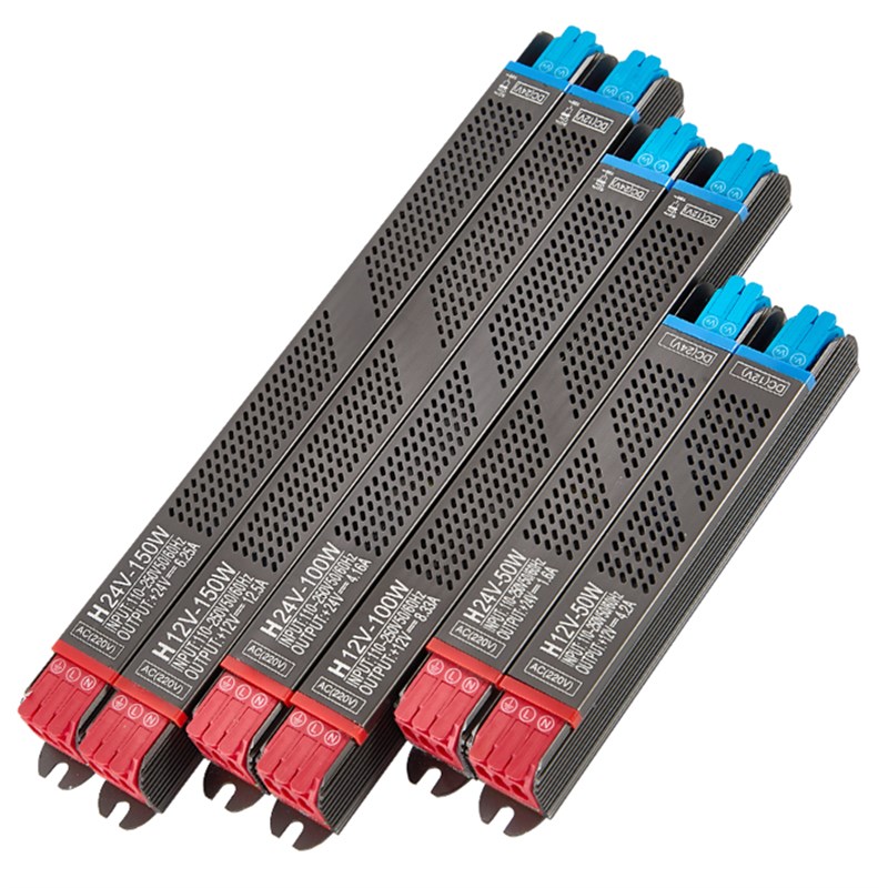 热销超窄超薄开关电源220V转12V24V线性灯带灯条恒压细长条火牛变