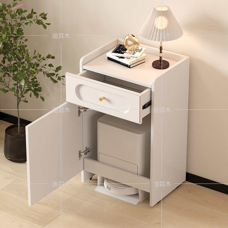 热销扫地机器人置物柜科沃斯石头基站柜云鲸置物架可移动收纳柜鱼