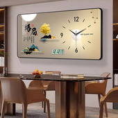 热销高宅简约万年历装 饰画挂钟现代轻奢客厅家用静音钟玄关家用时