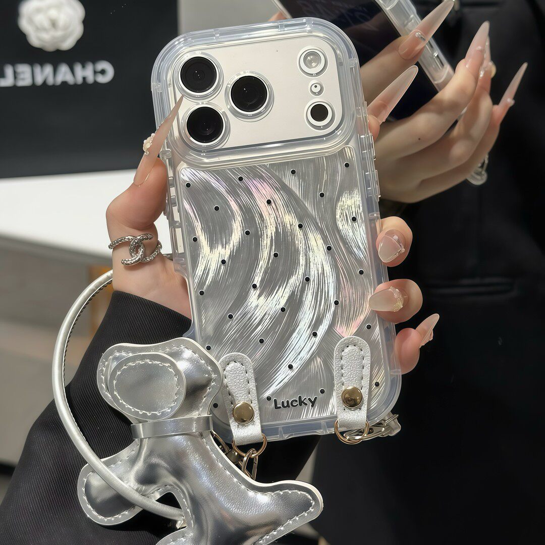 lucky小波点小狗挂绳适用苹果17Promax手机壳iPhone16pro小米17华为mate80pura70k90note15荣耀500x300findx9