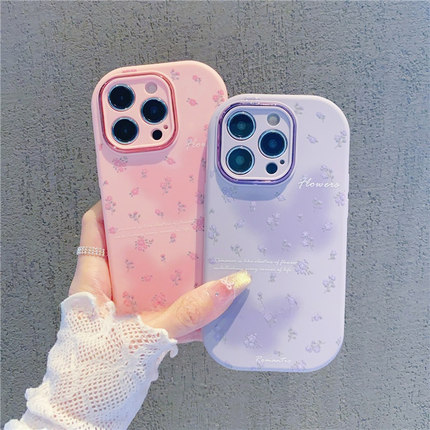 紫粉蝴蝶满屏碎花适用苹果16Pro手机壳iPhone15max小米14华为mate60p50荣耀300note12OPPOReno13K70nova11s20