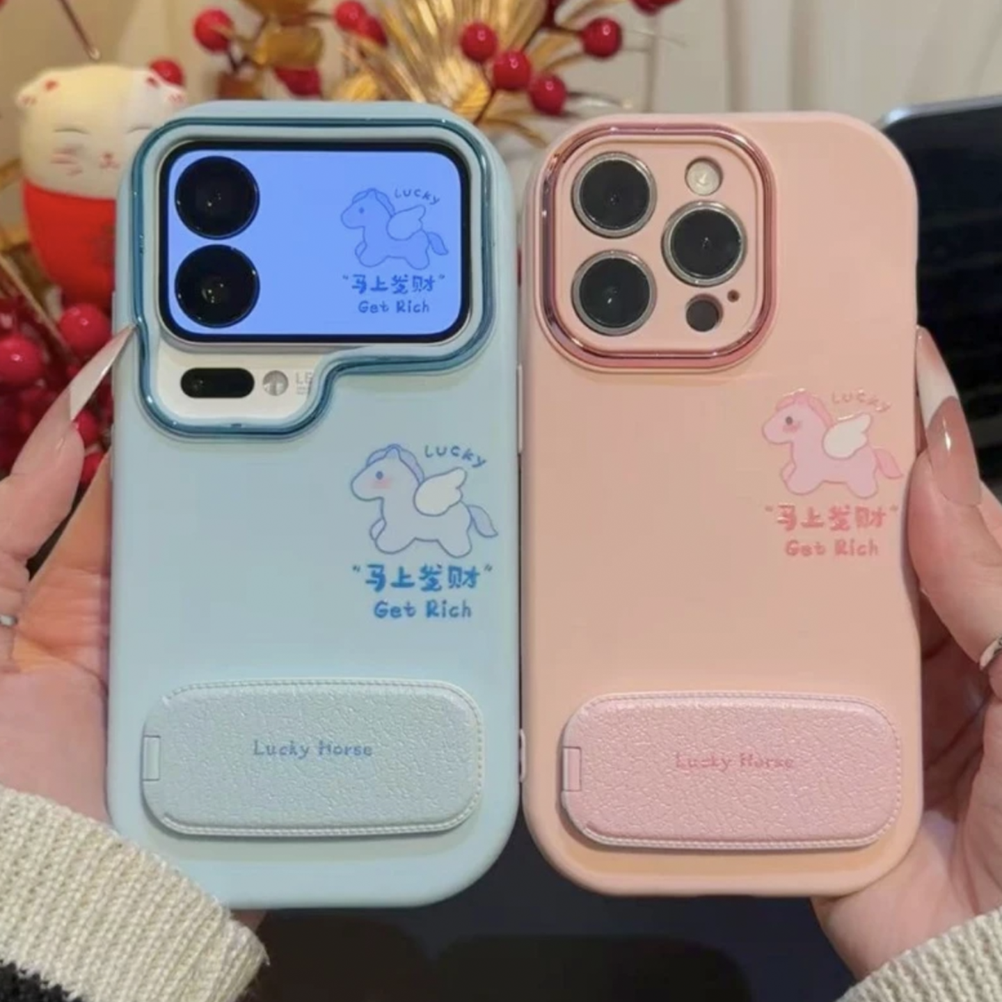 马年情侣发财小马超火适用苹果17Pro手机壳iPhone16max小米15华为mate80pura70k60opporeno14荣耀400x200s30