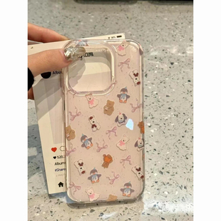 粉蝴蝶结西高地小狗适用苹果16Promax手机壳iPhone14pro小米15华为mate70p60nova13荣耀100 90x200k80note12