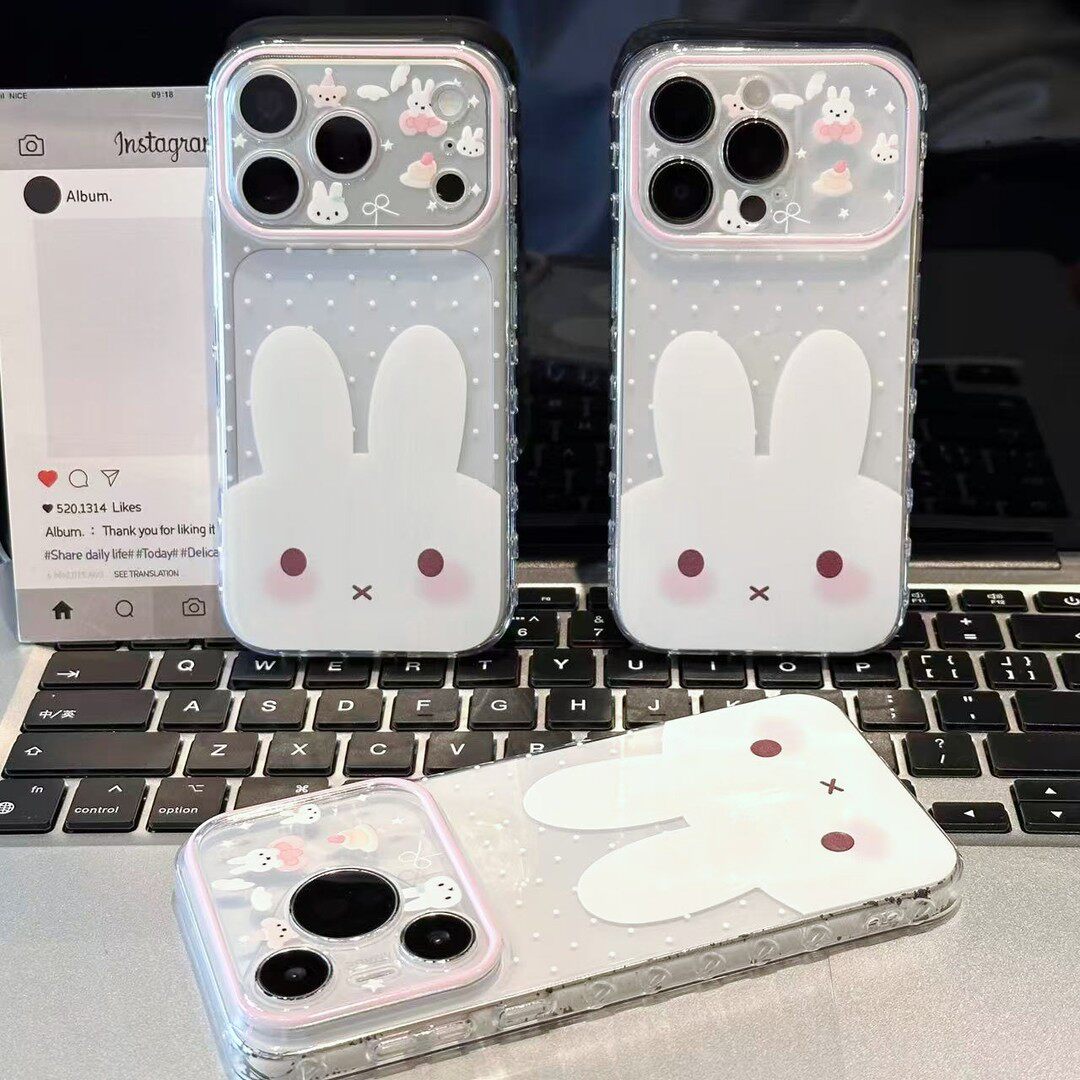波点大脸米菲兔新款适用苹果17Pro手机壳iPhone16max14小米15华为mate80pura70k90note14荣耀400x300一加ace5