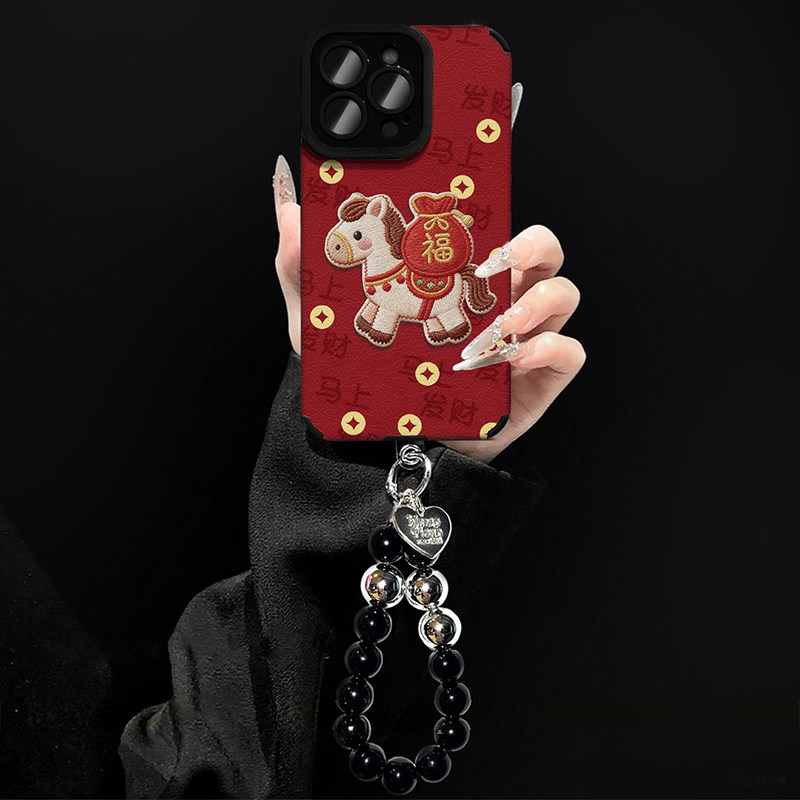 新年刺绣福袋小马超火马年适用苹果17Pro手机壳iPhone16max小米15华为mate80pura70k60nova14荣耀500vivox300,3C数码配件,手机保护套/壳,淘宝优惠券,粉丝福利购,淘宝优惠卷