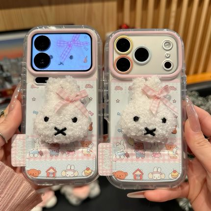 米菲兔贴件支架新款适用苹果17Pro手机壳iPhone16max小米15华为mate80pura70k90note14荣耀400vivox300magic8