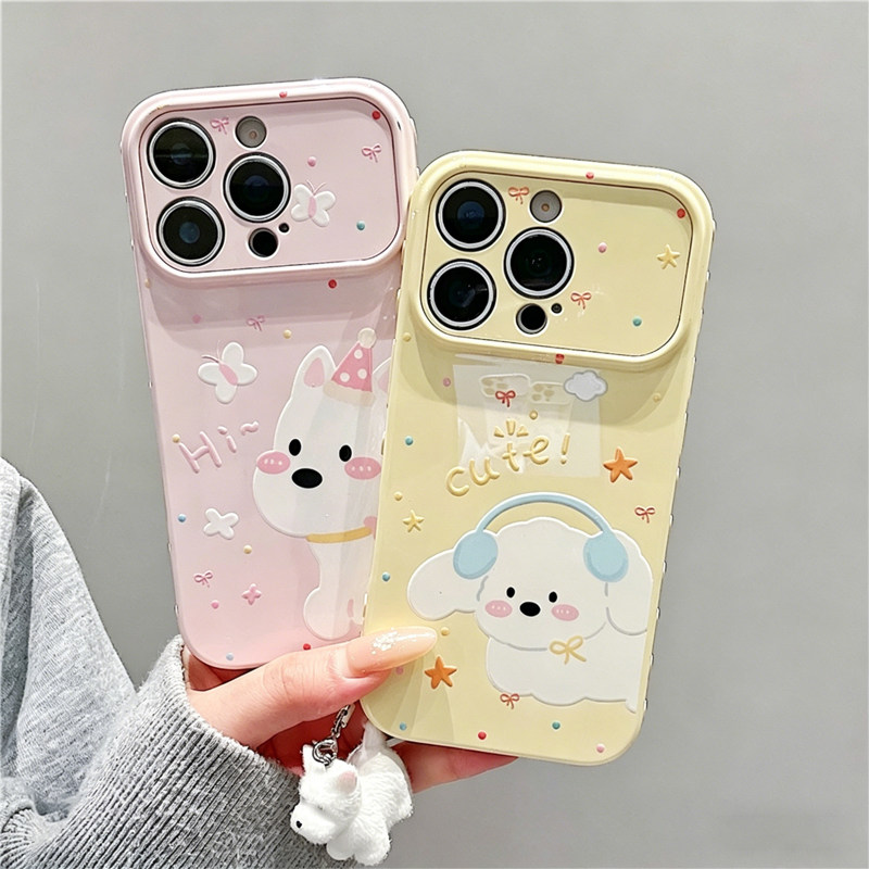 创意可爱小狗新款适用苹果17promax手机壳iphone16plus高颜值ip15pro卡通14por女款air少女13全包12保护11套