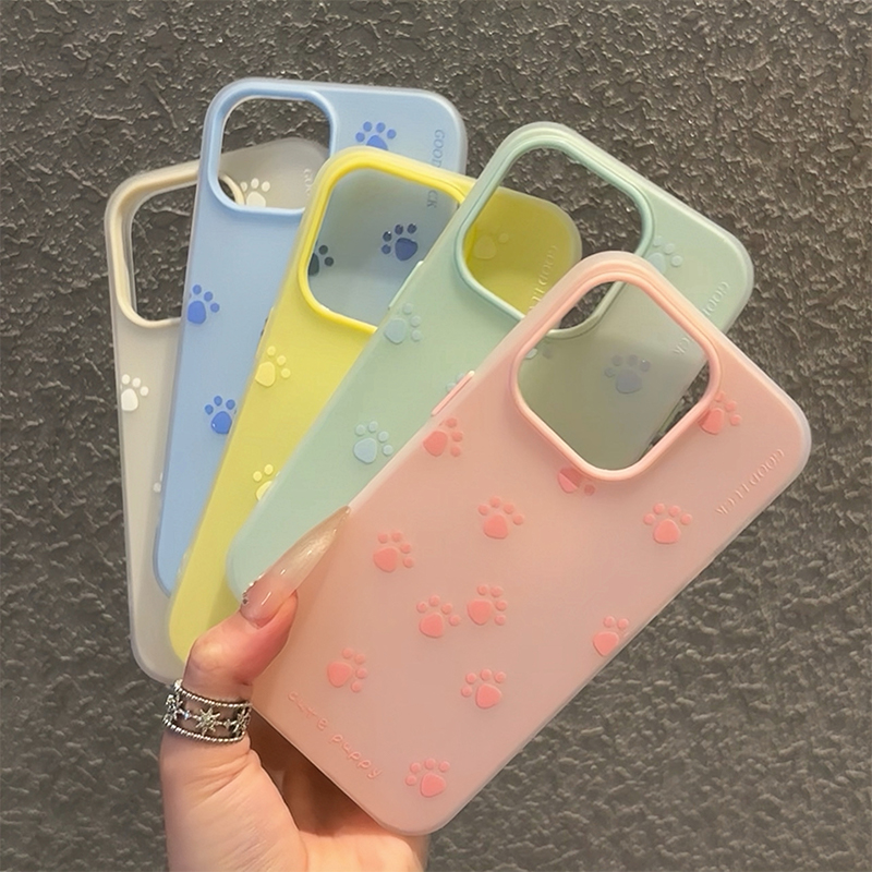 多巴胺可爱小脚印新款适用苹果16pro手机壳iPhone15max11小米14华为mate70pura80k60荣耀200nova13opporeno12