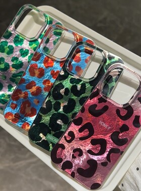ins风晕染豹纹冰川纹适用苹果16promax手机壳iPhone15/14pro小米13华为mate60荣耀200p70k50note12nova11vivo