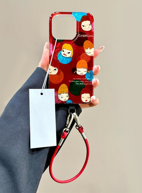 可爱波点奈良美智适用苹果16Pro手机壳iPhone15max小米15华为mate60pura70红米k50Reno13nova12x200s18note14