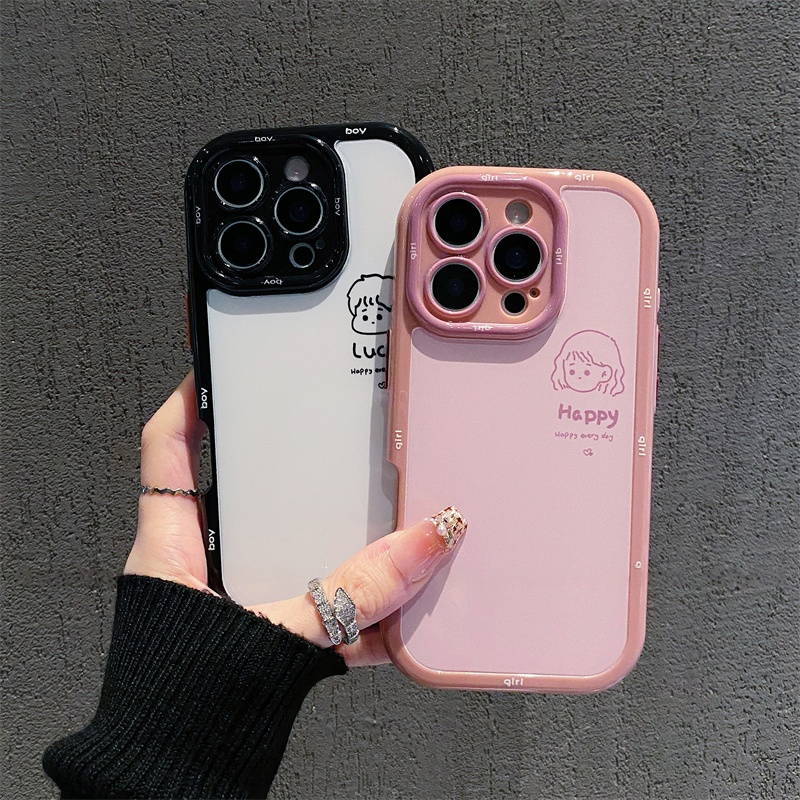 情侣男女孩头像新款适用苹果15Pro手机壳iPhone16max华为mate70k50p60小米14荣耀300iqoo13opporeno12note11