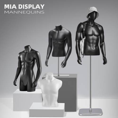 男装店半身假人模特展示架内衣人偶服装店全身人体男装拍摄道具